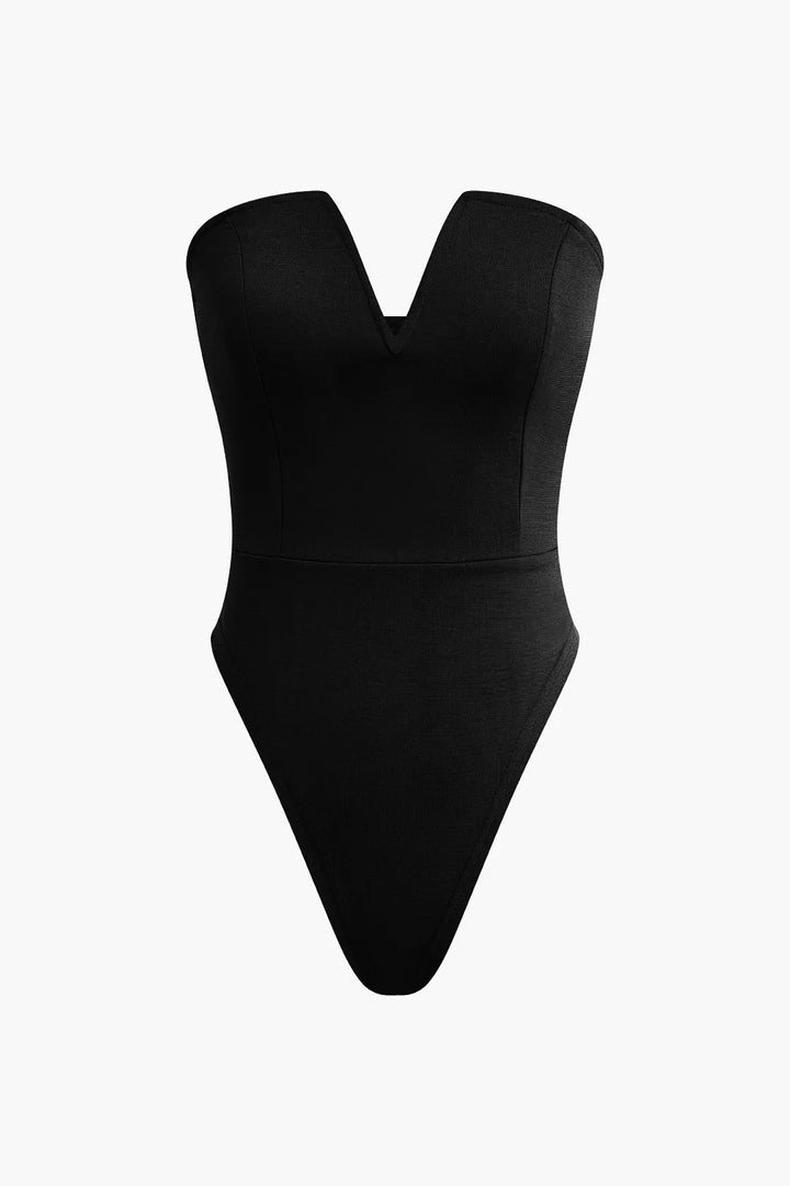 All We Love V-neck Strapless Bodysuit