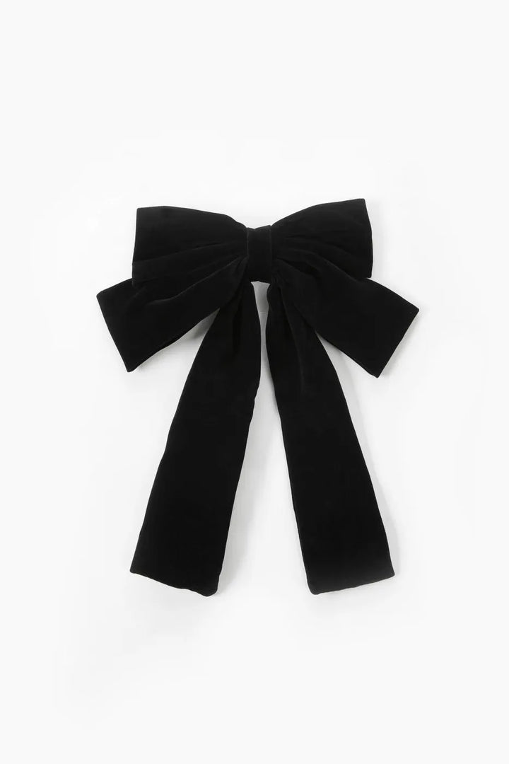 Alyssa Black Bow Decor Hair Clip