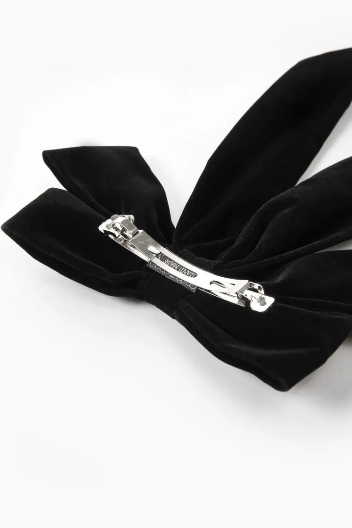 Alyssa Black Bow Decor Hair Clip