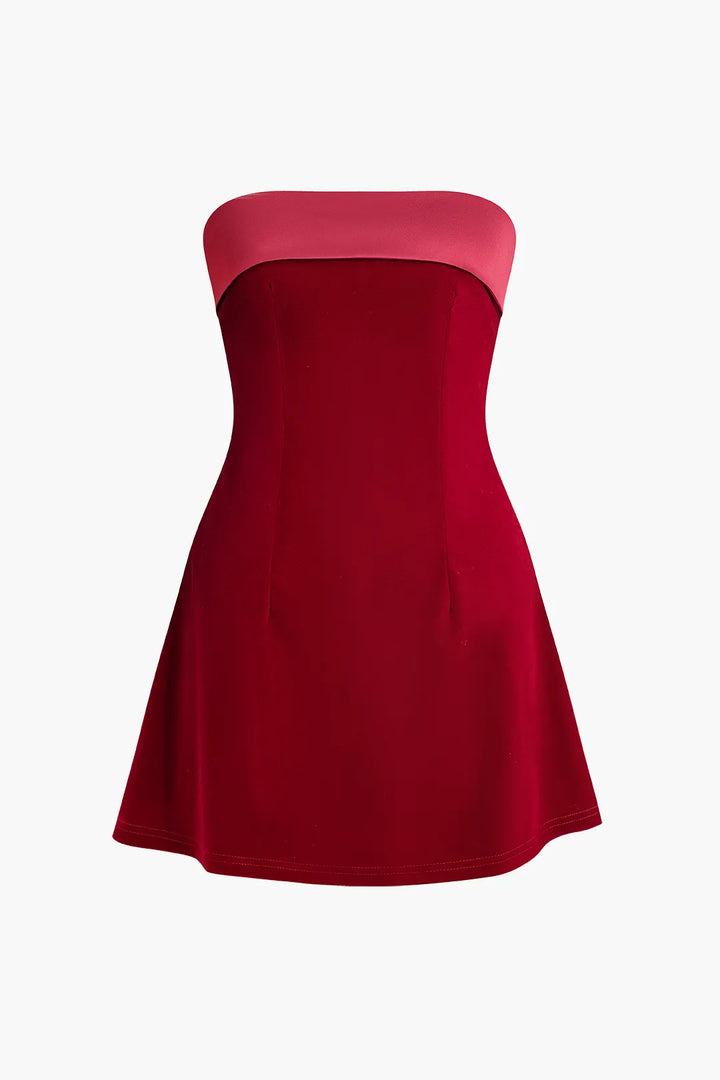 Diana Red Strapless Mini Party Dress