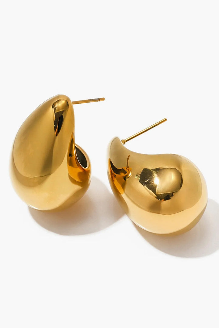 Dulce Gold Teardrop Hoop Earrings