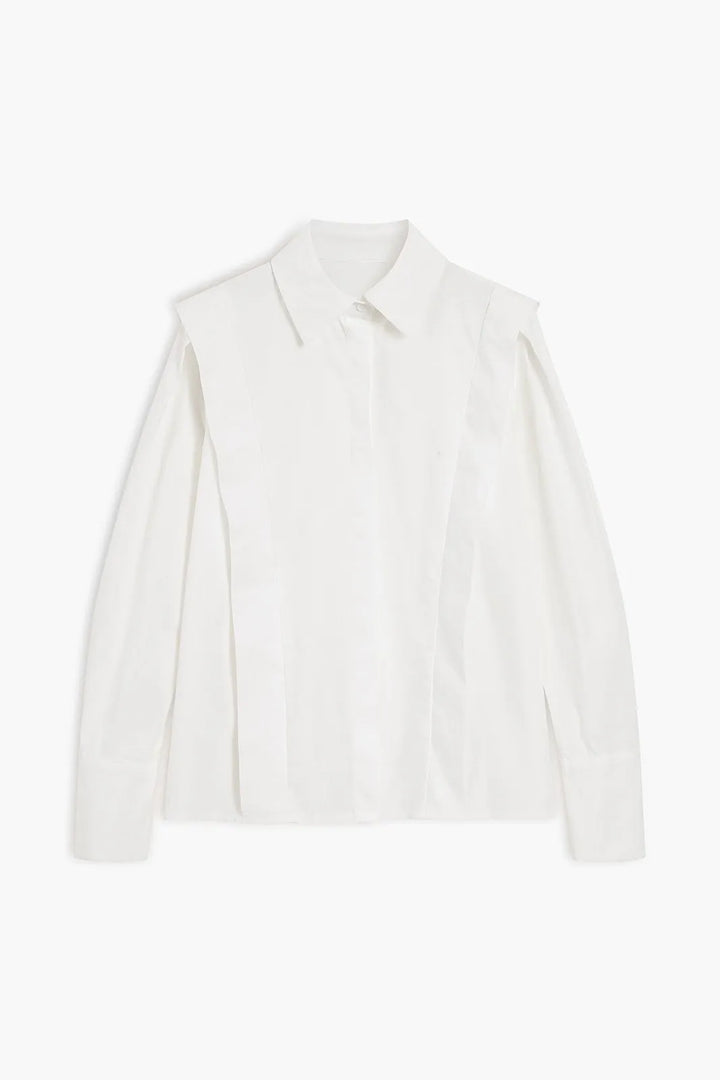 Erily Solid White Button Down Shirt