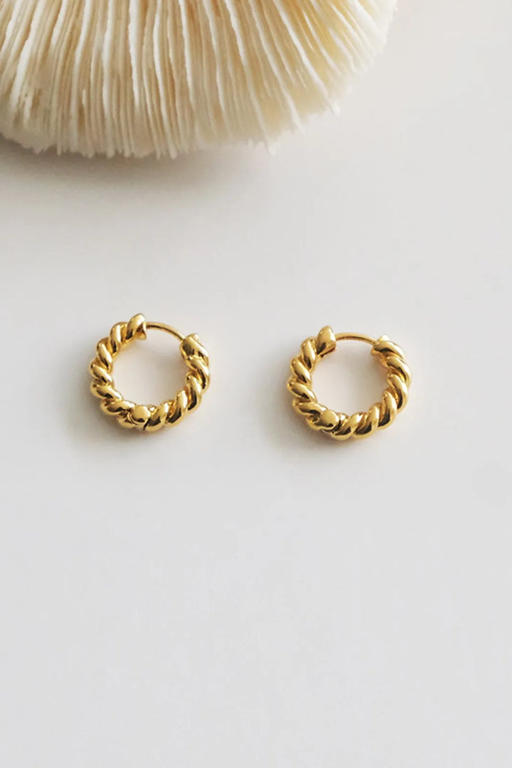 Felia Gold French Croissant Earrings