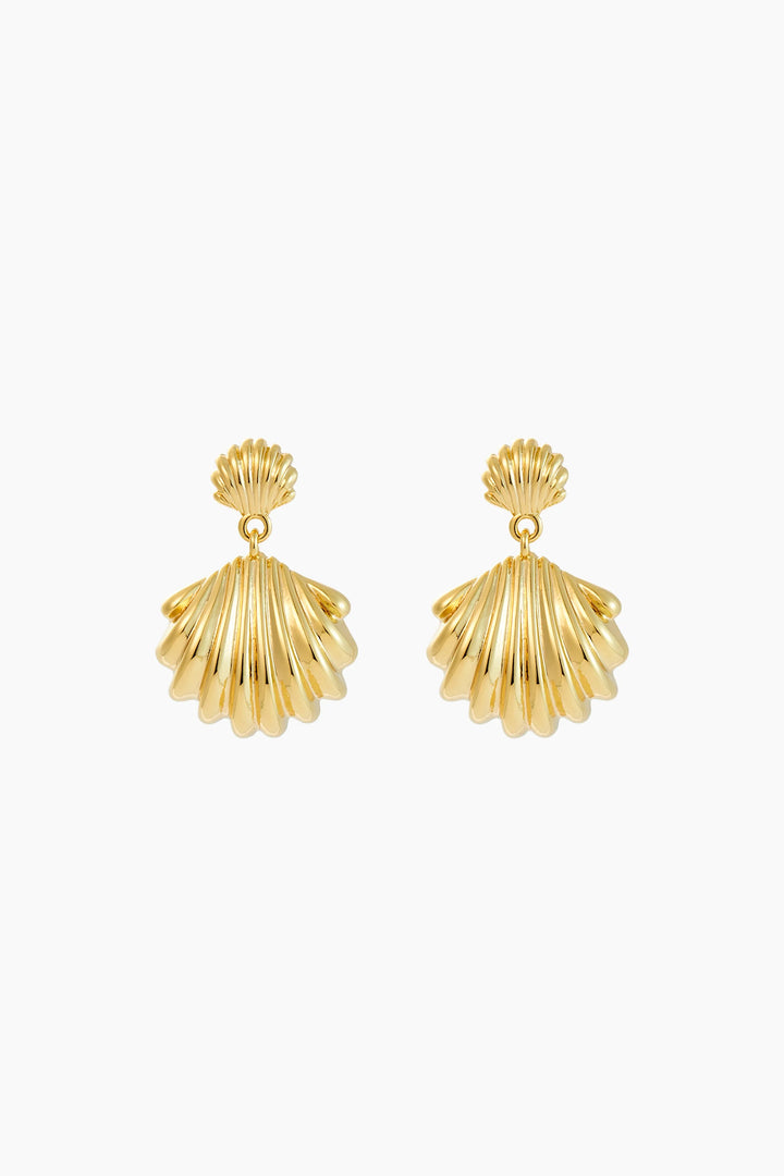 Hella Gold Shell Shaped Dangle Earrings