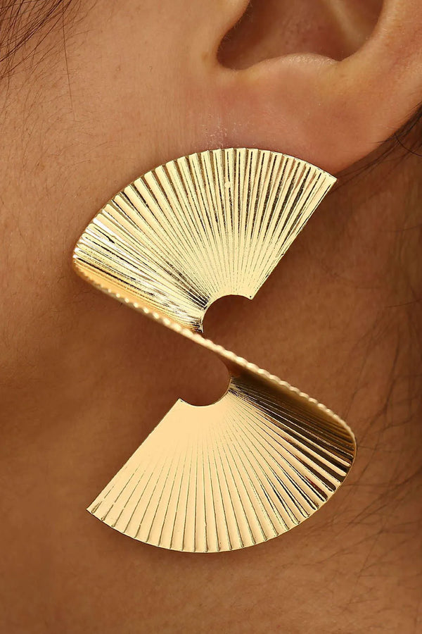 Jensen Pleated Metal Earrings