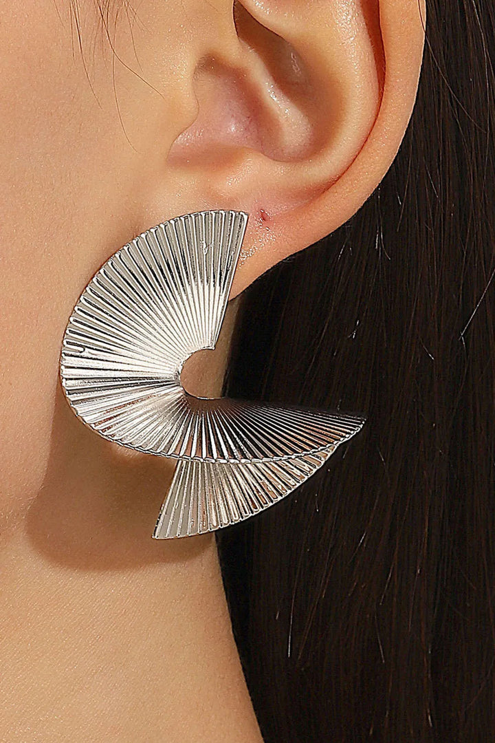 Jensen Pleated Metal Earrings