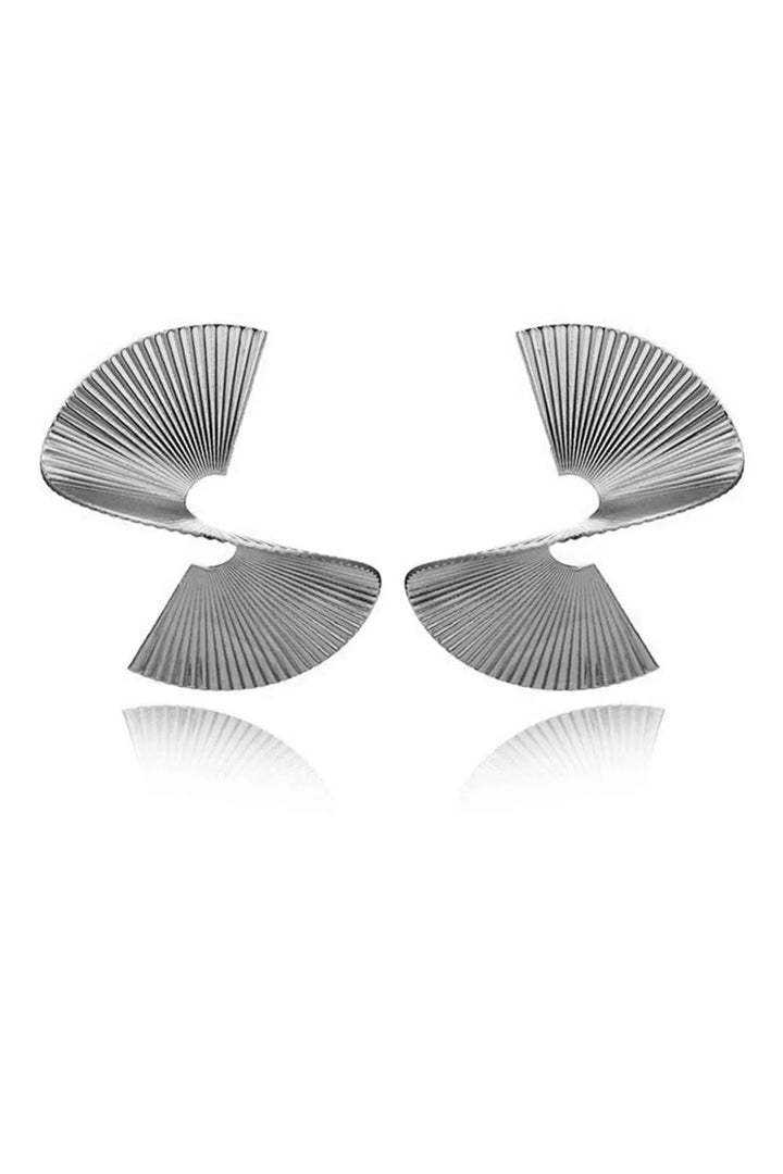 Jensen Pleated Metal Earrings