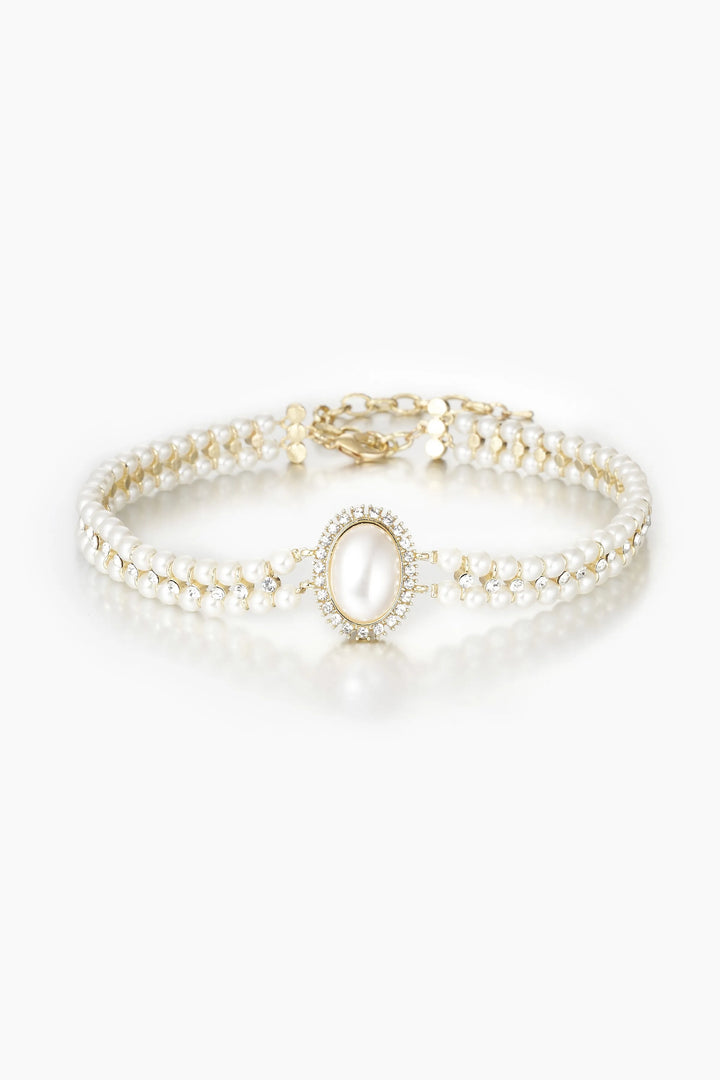 Marley Faux Pearl Layered Choker Necklace