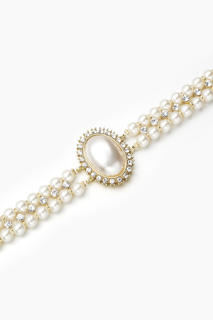 Marley Faux Pearl Layered Choker Necklace