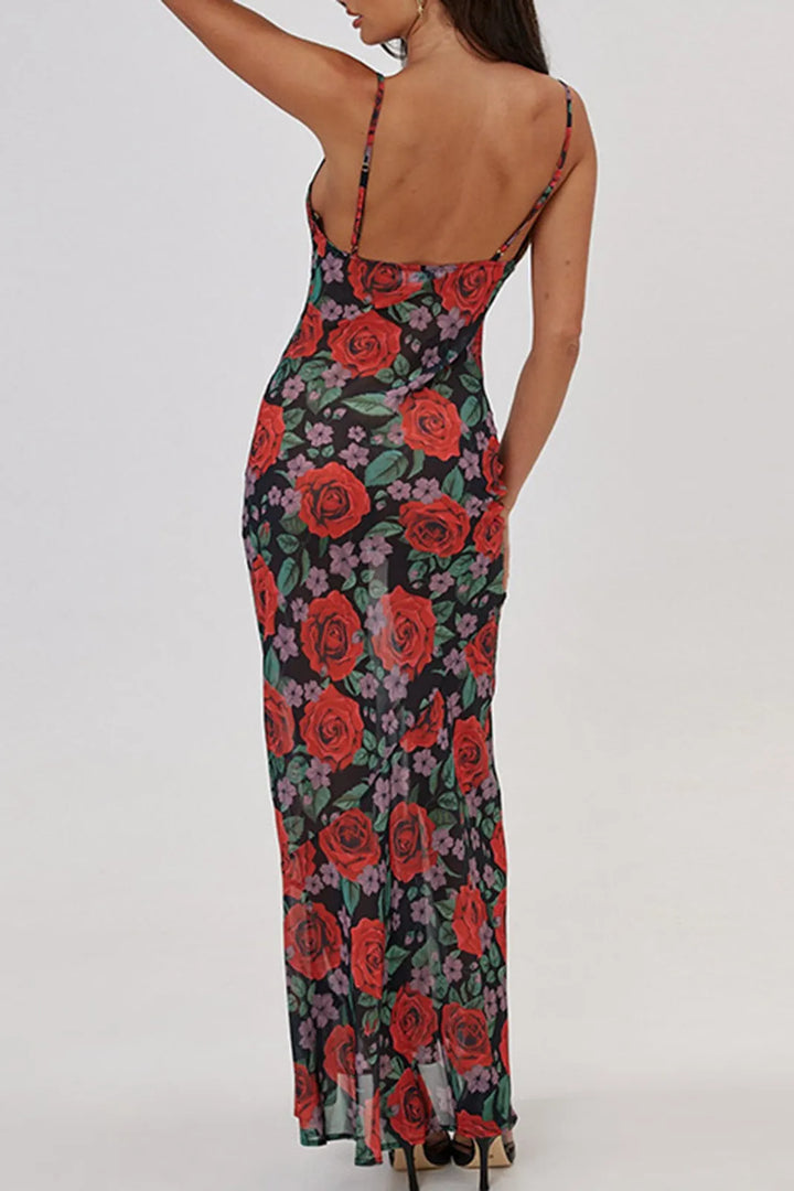 Salama Floral Print Cami Maxi Dress