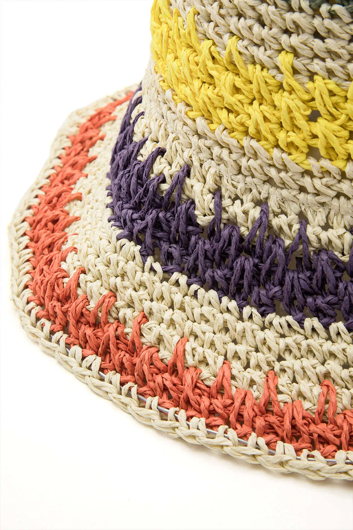 Zapla Color Block Knit Bucket Hat