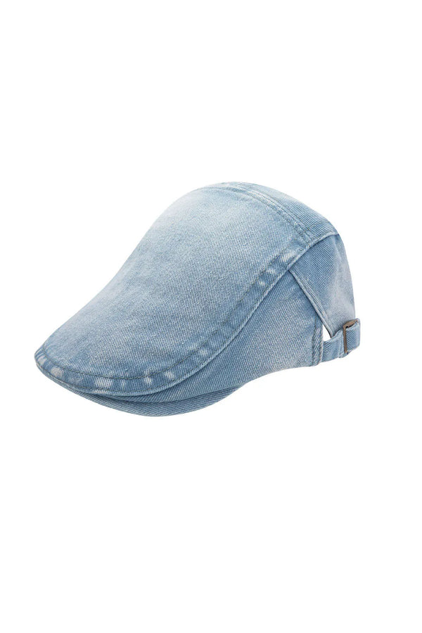 Zore Blue Denim Flat Cap