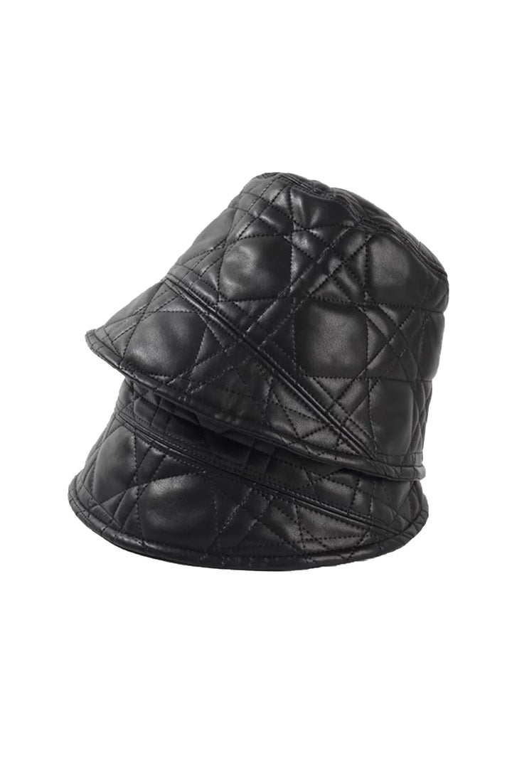 Zuly Black Faux Leather Hat