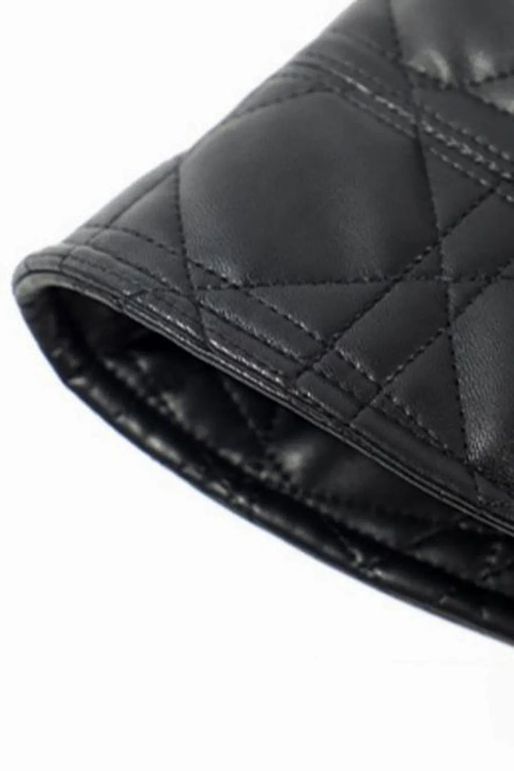 Zuly Black Faux Leather Hat